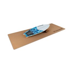 BoarderKING Indoorboard Wave, placă pentru echilibru, covor, cilindru, lemn / plută (FIA2-BoardWhite)