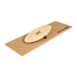 BoarderKING Indoorboard Allrounder, placă pentru echilibru, covor, cilindru, lemn / plută (FIA2-AllrounderBoard)