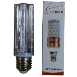 Bec LED E27 15W, Tip Porumb, 6500K Alb Rece - Iluminat Economic si Puternic