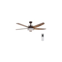 Ventilator LED de tavan Lucci Air 213175 LOUISVILLE 1xGX53/58W/230V maro + telecomandă