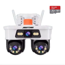 Camera de supraveghere tripla JORTAN 8 cu Wi-Fi si pe cablu retea RJ45