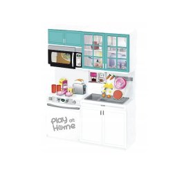 Bucatarie copii cu aragaz cu lumini si sunete, chiuveta, cuptor si masina spalat vase