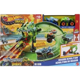 Hot Wheels: Monster Trucks Set pistă Cursa Dragonului