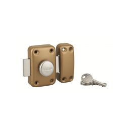 Broasca aplicata APACHE cu buton și cilindru de 30 mm, auriu, 3 chei
