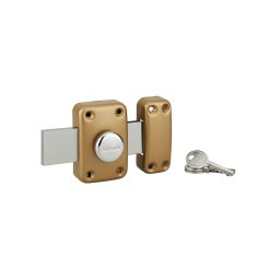 Broasca aplicata APACHE cu buton, ușă de garaj, cilindru 40mm, bolt 160mm, oțel, 3 chei, epoxid auri- THIRARD