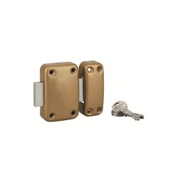Broasca aplicata APACHE fara buton, pentru ușa de pivniță, cilindru 40mm, oțel, 3 chei, epoxid bronz - THIRARD