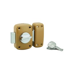 Broasca aplicata Corvette cu buton, cilindru 60mm, oțel, 3 chei, bronz - THIRARD