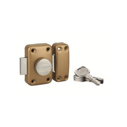 Broasca aplicata cu buton, Transit 2, cilindru 40 mm epoxid auriu, 4 chei reversibile