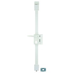 Broască aplicată Targa cu profil de cilindru, pentru ușă de intrare, dreapta, 3 puncte, ax 45mm, alb - THIRARD