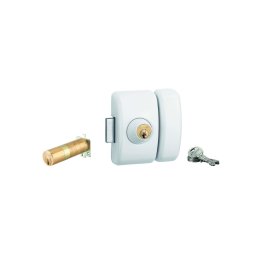 Broască aplicată UNIVERSEL cu cilindru, reglabilă, HG 5, cilindru 35–80 mm, oțel, 5 chei, epoxid alb - THIRARD