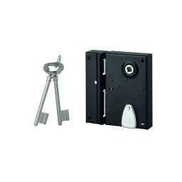 Broască aplicată verticala cu profil de cheie, pentru ușă interior, stânga, pătrat 7mm, ax 40mm