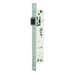 Broască îngropată cu profil de cilindru pentru ușă metalică, ax 24 mm, L39, capete pătrate, inox - THIRARD