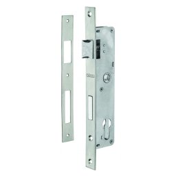 Broască îngropată cu profil de cilindru pentru ușă metalică, ax 24mm, capete pătrate, zincată - THIRARD