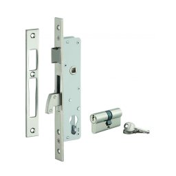 Broască îngropată cu cârlig și cilindru,u pentru ușă metalica, ax 25mm, capete pătrate, 3 chei - THIRARD