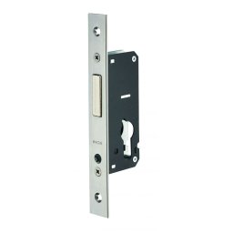 Broască îngropată cu profil de cilindru pentru tâmplărie metalică, ax 27mm, bolt simplu, capete pătrate, inox - THIRARD