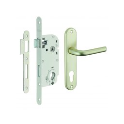 Broasca ingropata, cu profil de cilindru, ax 40mm + manere Leto, capete rotunde, alb, 3 chei - THIRARD