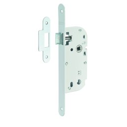 Broască ingropata, pentru ușă interioară, ax 40mm, capete rotunde, alb - THIRARD