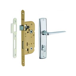 Broasca ingropata, potriivita pentru usa interioara, ax 40mm + manere Ares, ax 40mm, capete rotunde, zincat - THIRARD