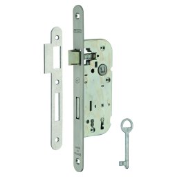 Broasca NF, ingropata, cu profil de cheie, ax 40 mm, capete rotunde, finisaj inox, 1 cheie - THIRARD