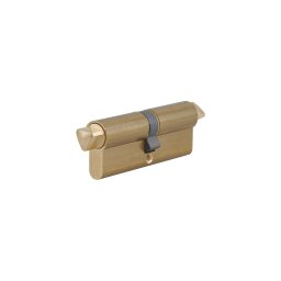 Cilindru cu 2 capete triunghiulare 14 mm, profil HG, 40x40 mm, 3 chei, alamă – THIRARD