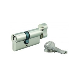 Cilindru cu buton HG5, anti-smulgere, 40Bx30mm, nichelat, 3 chei - THIRARD