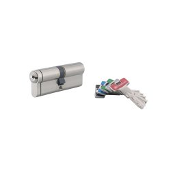 Cilindru T2, 40x40mm, nichelat, anti-smulgere, anti-rupere, anti-forțare, anti-gaurire, 5 chei - THIRARD