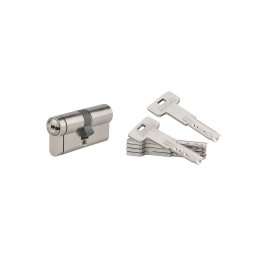 Cilindru TAURUS 30x30 mm nichelat 5 chei + 1 cheie de șantier cu functia de urgenta