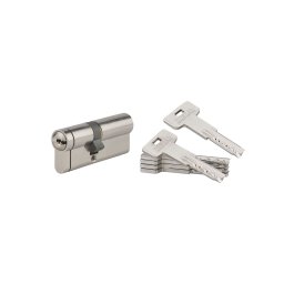 Cilindru TAURUS 30x40 mm nichelat 5 chei + 1 cheie de șantier cu functia de urgenta
