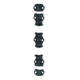 Accesorii pentru cremona de fereastra: ghidaj + capete + placi de inchidere, fonta, negru – THIRARD