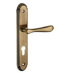 Manere cu sild Arthemis, profil pentru cilindru, pătrat de 7 mm, distanță între axe 195 mm, alama patinată - THIRARD