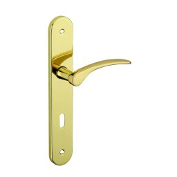 Manere cu sild Dionysos, profil pentru cheie, pentru usa interioara, pătrat 7mm, 195mm, finisaj alama - THIRARD