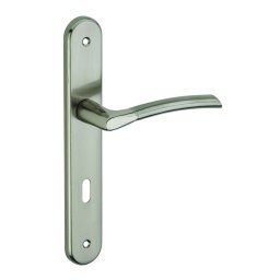 Manere cu sild ERIS, profil pentru cheie, pentru usa interioara, pătrat 7mm, 195mm, nichelat periat - THIRARD