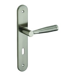 Manere cu sild Helios, profil pentru cheie, pentru usa interioara, pătrat 7mm, 195mm, nichelat periat - THIRARD