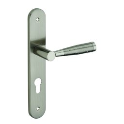 Manere cu sild Helios, profil pentru cilindru, pătrat 7mm, 195mm, nichelat periat - THIRARD
