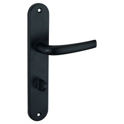 Manere cu sild Maia, pentru ușă interioară, pătrat 7mm, 195mm, negru - THIRARD