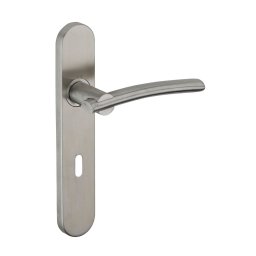 Manere cu sild Poseidon, profil pentru cheie, pentru usa interioara, pătrat 7mm, 195mm,inox periat - THIRARD