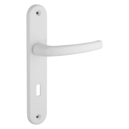 Manere cu sild Sultane, profil pentru cheie, pentru usa interioara, pătrat 7mm, 195mm, alb - THIRARD