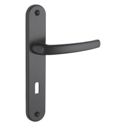 Manere cu sild Sultane, profil pentru cheie, pentru usa interioara, pătrat 7mm, 195mm, negru - THIRARD