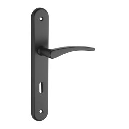 Manere cu sild Vesta, profil pentru cheie, pentru usa interioara, pătrat 7mm, 195mm, negru - THIRARD