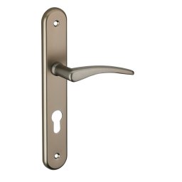 Manere cu sild Vesta, profil pentru cilindru, pătrat 7mm, 195mm, nichelat satinat - THIRARD