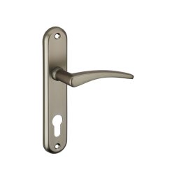 Manere cu sild Vesta, profil pentru cilindru, pătrat 7mm, 165mm, nichelat satinat - THIRARD