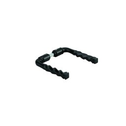 Manere răsucite, pentru poarta, pătrat 7x70mm, 2 puncte de fixare, negru - THIRARD