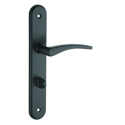 Manere usi baie/toaletă Vesta cu buton de blocare, pătrat 7mm, distanță între axe 195mm - THIRARD