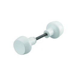 Pereche de butoni Horga pentru ușă, pătrat 6mm, alb - THIRARD