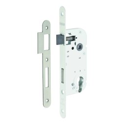 Broasca ingropata, cu profil de cilindru, potrivite pentru ușă de intrare, ax 40mm, capete rotunde, alb - THIRARD