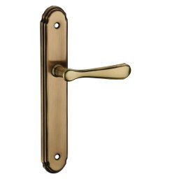 Set mânere pentru ușa interioara Arthemis, fără găuri, pătrat 7mm, distanță între axe 195mm, alamă patinată - THIRARD