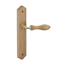 Set mânere pentru ușa interioara Themis fără găuri, pătrat 7mm, distanță între axe 195mm, lemn brut - THIRARD