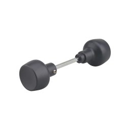 Set mânere ușă interior cu blocare, gri, 1 tură, pătrat 6mm, lungime 100mm - THIRARD