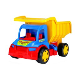 Camion basculant WADER TRUCK, 55 cm, galben/albastru/roșu