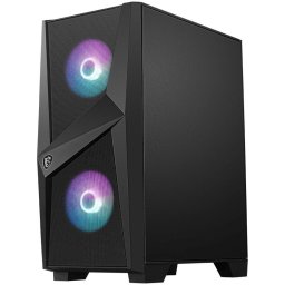 Carcasa MSI MAG FORGE 100R ARGB, Mid-Tower, fara sursa, ATX, Black